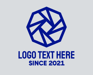 Photograph - Blue Abstract Shutter logo design