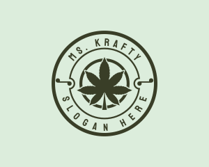 Marijuana Plantation Badge Logo