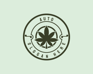 Marijuana Plantation Badge Logo