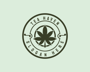 Marijuana Plantation Badge logo design