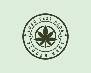 Marijuana Plantation Badge Logo