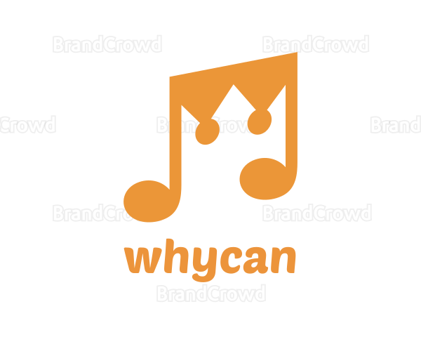 Musical Note Crown Logo