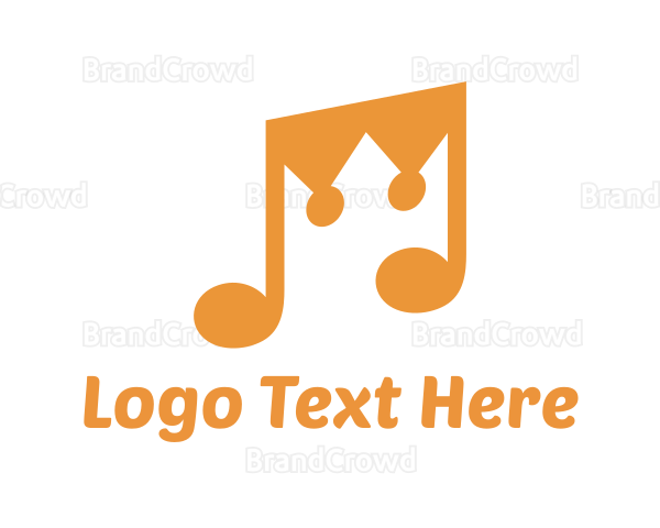 Musical Note Crown Logo