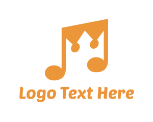Music - Musical Note Crown logo design
