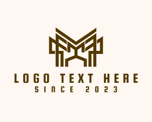 Letter M - Ancient Native Tribe logo design