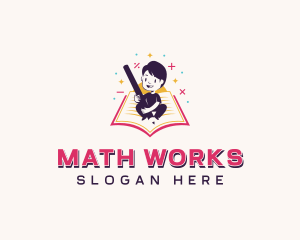 Math - Mathematics Book Publisher logo design