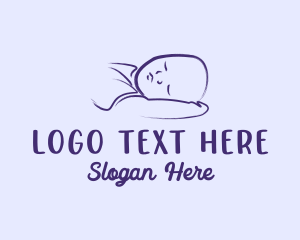 Young - Sleeping Baby Infant logo design