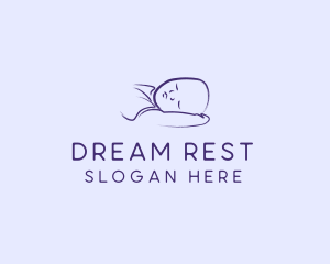 Nap - Sleeping Baby Infant logo design