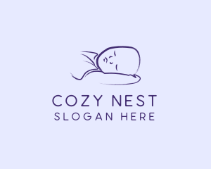 Crib - Sleeping Baby Infant logo design