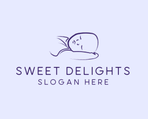 Sleeping Baby Infant logo design