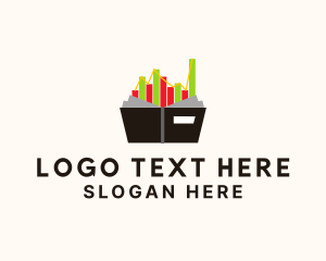 Foreign Trade - Stocks Graph Book logo design