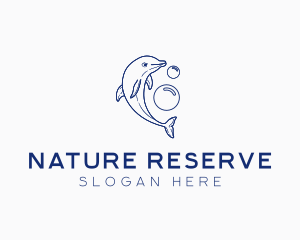 Reserve - Wild Dolphin Bubbles logo design