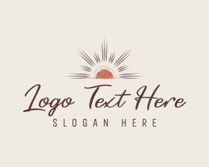 Natural Sunset Sun logo design