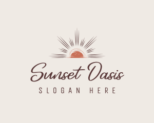 Natural Sunset Sun logo design