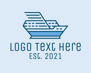 Sailing - Blue Ferry Cruise logo design