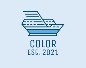 Tourism - Blue Ferry Cruise logo design