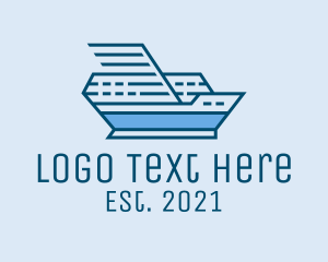Maritime - Blue Ferry Cruise logo design