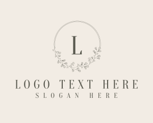 Floral - Premium Natural Wreath logo design
