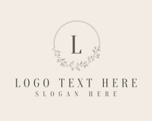 Flower - Premium Natural Wreath logo design