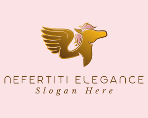 Elegant Golden Pegasus logo design