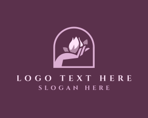 Flower Hand Spa logo design