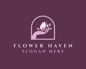 Flower Hand Spa logo design