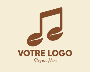 Hymn - Brown Musical Coffee Bean logo design