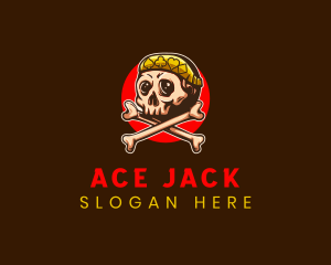 Blackjack - Gaming Skull Casino logo design