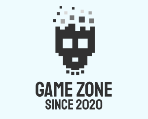 Pixel Skull Game logo design