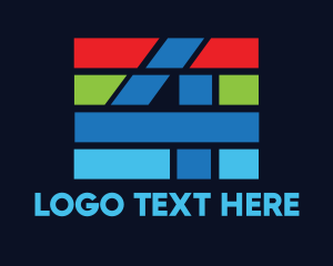 Stripe - Colorful Stripe Number 4 logo design