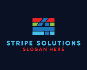 Stripe - Colorful Stripe Number 4 logo design