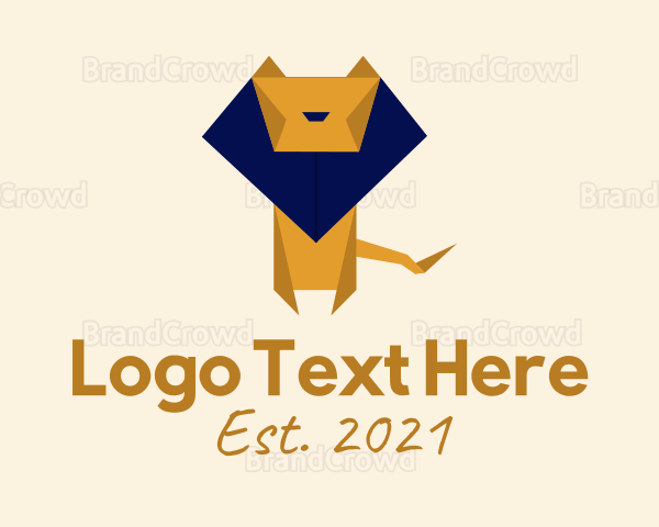Zoo Lion Origami Logo