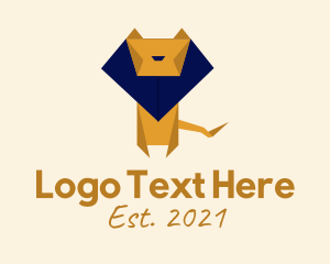 Kindergarten - Zoo Lion Origami logo design