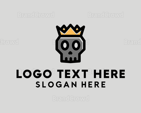 Bone Skull Crown Logo