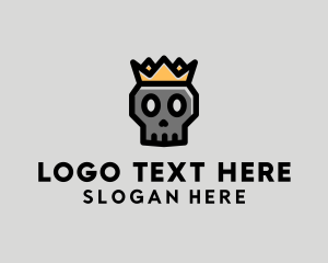 Horror - King Skull Crown logo design