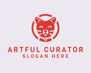 Happy Feline Cat logo design