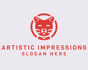 Happy Feline Cat logo design