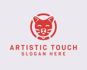 Happy Feline Cat logo design