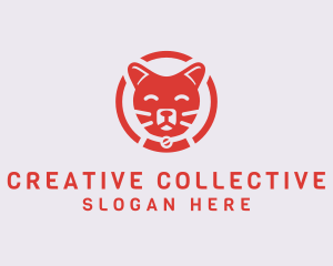 Happy Feline Cat logo design