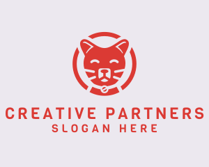 Happy Feline Cat logo design