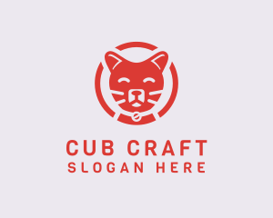 Happy Feline Cat logo design