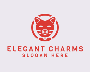 Happy Feline Cat logo design