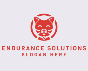 Happy Feline Cat logo design