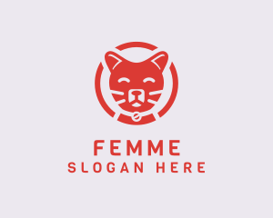 Happy Feline Cat logo design