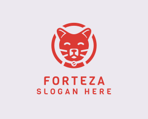 Happy Feline Cat logo design