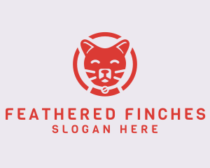 Happy Feline Cat logo design