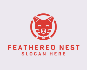 Happy Feline Cat logo design