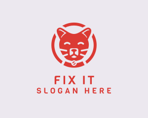 Happy Feline Cat logo design