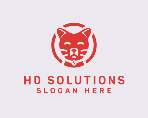 Happy Feline Cat logo design