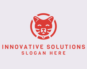 Happy Feline Cat logo design